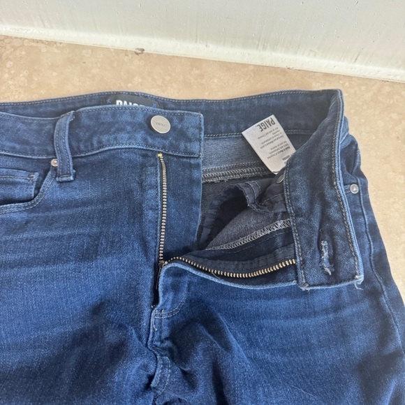 Paige Hoxton Ankle Telluride Dark Wash Blue Womens Size 28 Denim Mid Rise - Picture 7 of 15